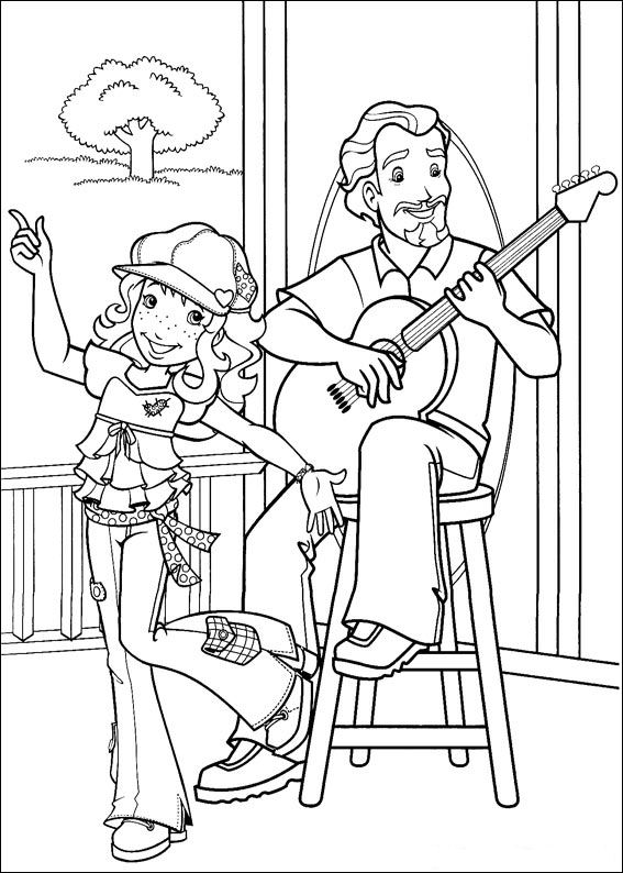 Plansa de colorat cu Holly Hobbie 4 34